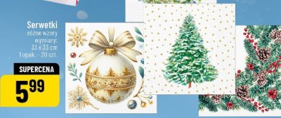 Serwetki różne wzory 33 x 33 cm promocja w POLOmarket