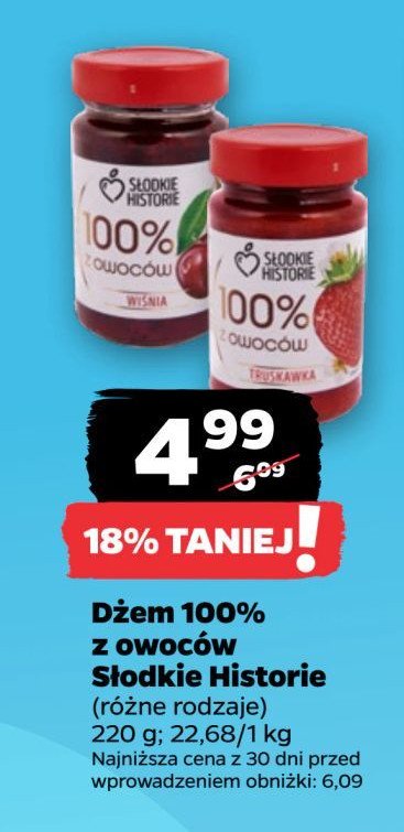 Dżem wiśnia Słodkie historie promocja