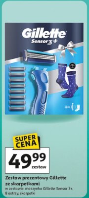 Zestaw prezentowy Gillette ze skarpetkami promocja w Auchan