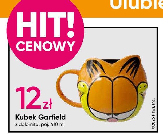 Kubek garfield 410 cm promocja w Pepco