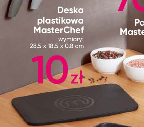 Deska plastikowa 28.5 x 18.5 x 0.8 cm Masterchef promocja w Pepco