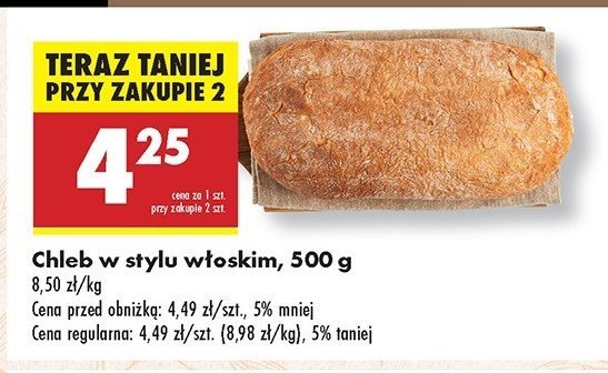 Chleb w stylu włoskim promocja