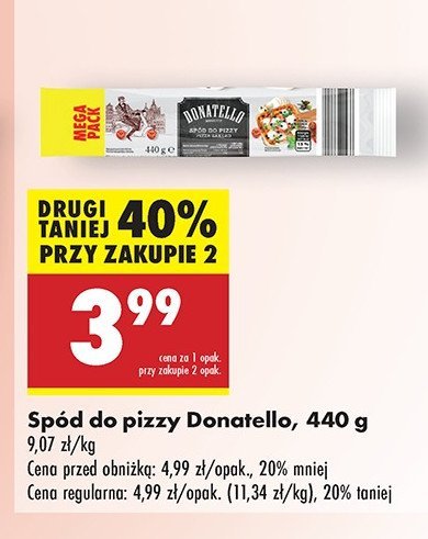 Spód / ciasto do pizzy Donatello (Biedronka) promocja