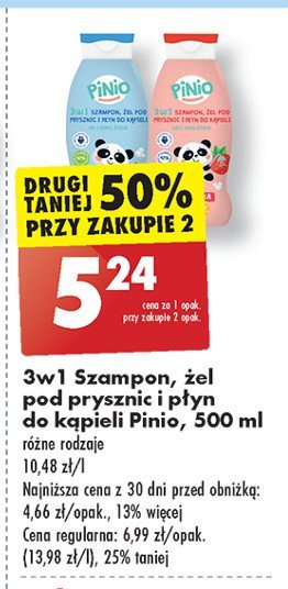 Szampon żel i płyn do kąpieli sensitive Pinio promocja