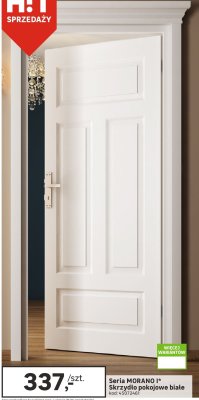 Drzwi skrzydło pokojowe białe Seria MORANO I+ promocja w Leroy Merlin