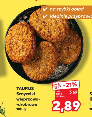 Sznycelki wieprzowo-drobiowe Taurus promocja w Kaufland