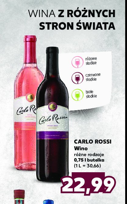 Wino Carlo rossi moscato sweet promocja