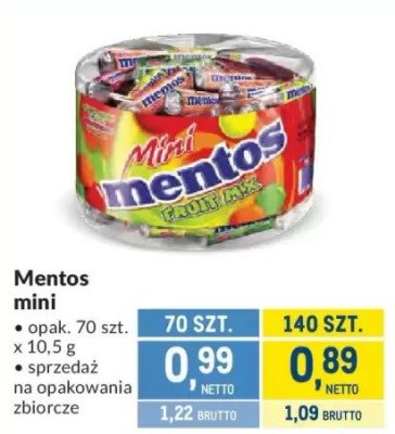 Mentos mini promocja w Makro