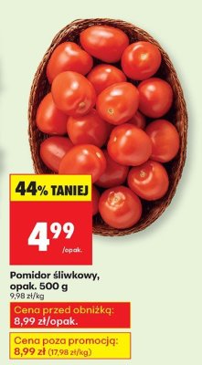 Pomidor śliwkowy 500 g promocja w Biedronka