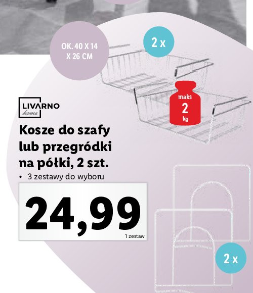 Przegródki na półki LIVARNO HOME promocja