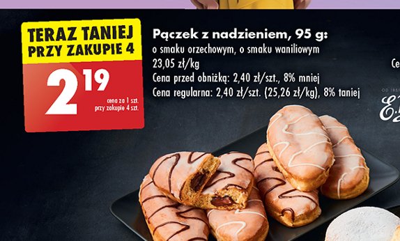 Pączek z nadzieniem waniliowym promocja