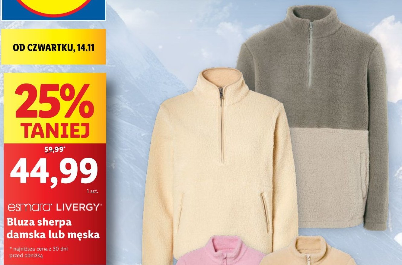 Bluza sherpa s-l Livergy promocja w Lidl