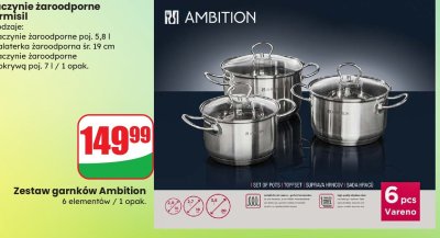 Zestaw garnków Ambition promocja w Dino
