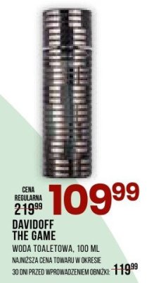 Perfumy DAVIDOFF THE GAME woda toaletowa promocja w Drogerie Natura