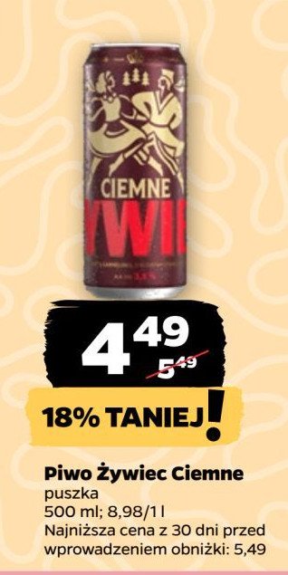 Piwo Żywiec ciemne promocja