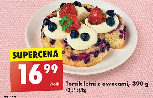 Torcik letni z owocami promocja