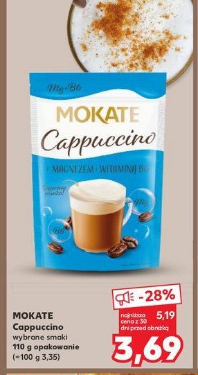 Cappuccino z magnezem Mokate cappuccino promocja w Kaufland