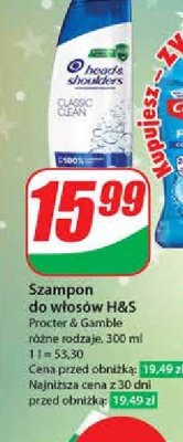Szampon do w艂os贸w classic clean Head&shoulders promocja