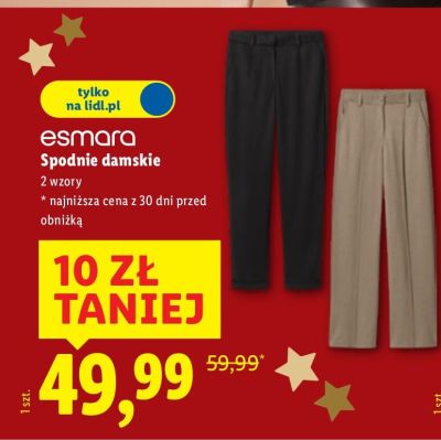 Spodnie damskie s-4xl promocja w Lidl