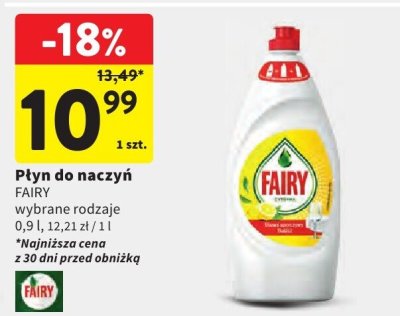 Płyn do naczyń Fairy promocja w Intermarche