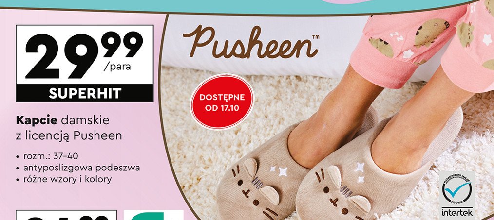 Kapcie damskie 37-40 pusheen promocja