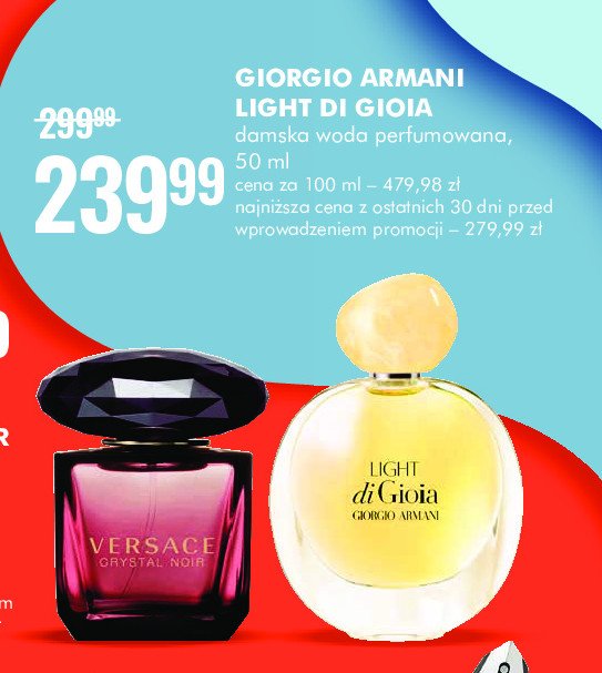 Woda perfumowana GIORGIO ARMANI LIGHT DI GIOIA promocja