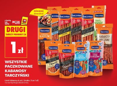 Kabanosy pieczone Tarczyński promocja w Biedronka
