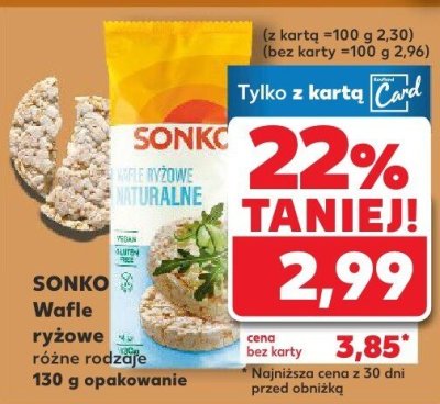 Wafle ryżowe różne rodzaje promocja w Kaufland