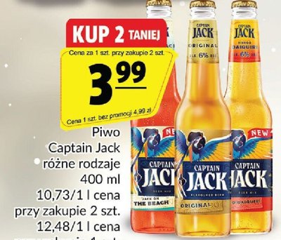Piwo Captain Jack różne rodzaje 400ml promocja w Prim Market