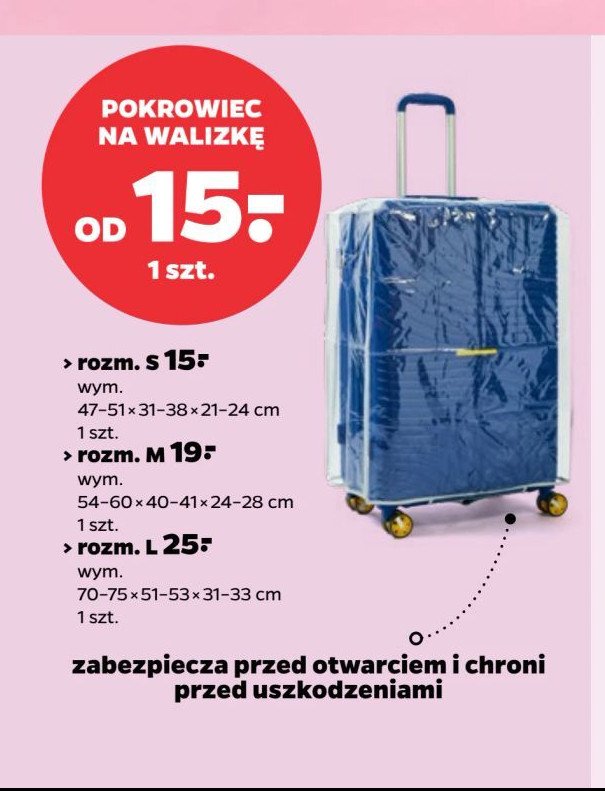 Pokrowiec na walizkę rozm. l promocja w Netto