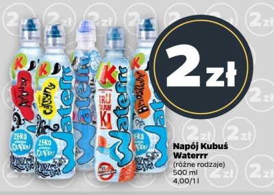 Napój Kubuś Waterrr, różne rodzaje promocja w Netto