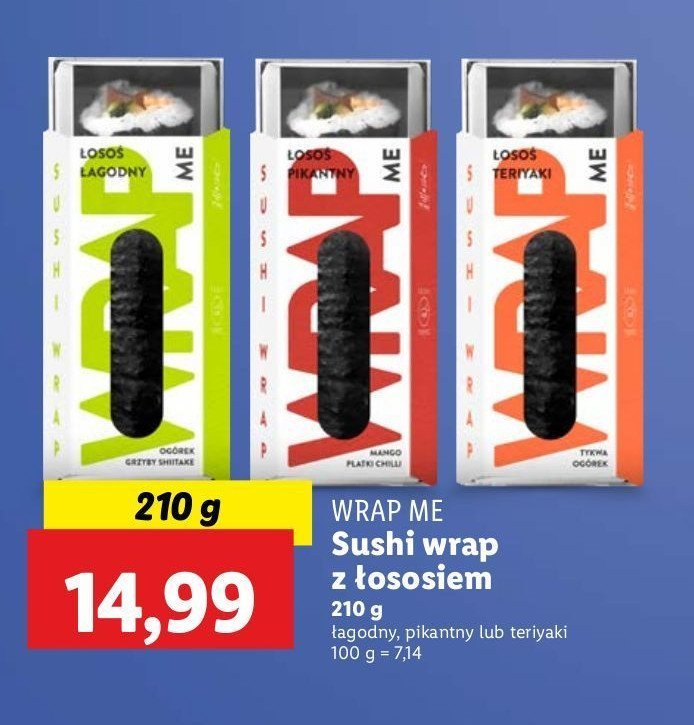 Sushi wrap 艂agodny promocja
