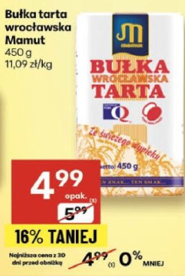 Bułka tarta wrocławska Mąmut promocja w Delikatesy Centrum