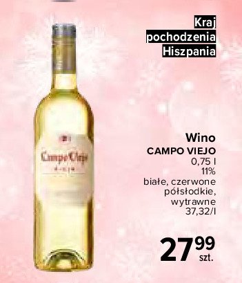 Wino Campo viejo semidulce promocja