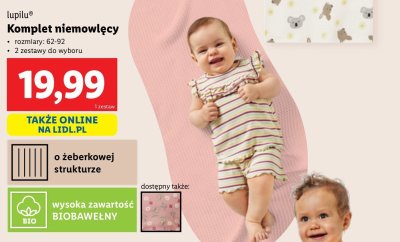 Komplet niemowlęcy rozm. 62-92 Lupilu promocja