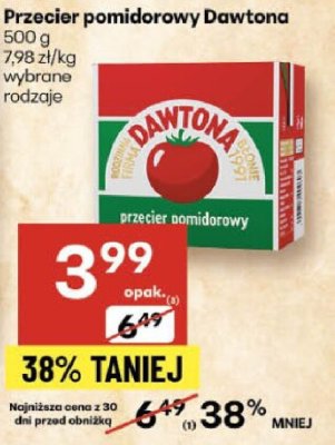 Przecier pomidorowy Dawtona promocja w Delikatesy Centrum