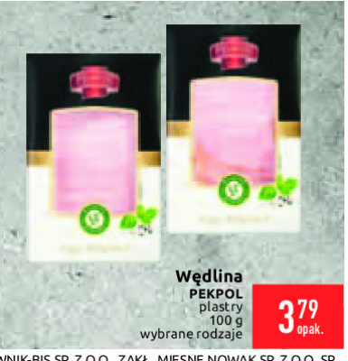 Wędlina w plastrach Pekpol promocja w Żabka