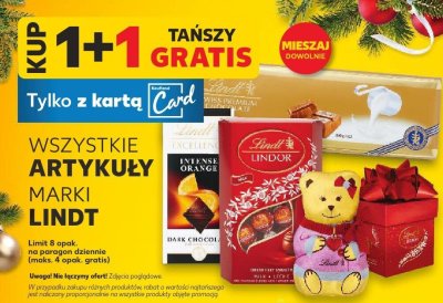 Czekoladki Lindt różne rodzaje promocja w Kaufland