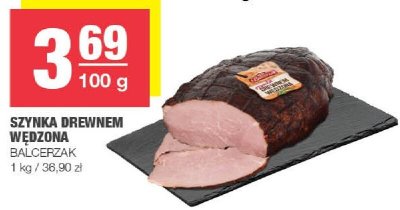 Szynka drewnem wędzona BALCERZAK promocja w SPAR