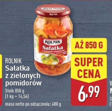 Sałatka z zielonych pomidorów Rolnik promocja w Aldi