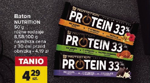 Baton proteinowy wanilia  - malina 33% Sante go on! protein promocja