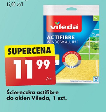 Ścierka okienna actifibre Vileda promocja w Biedronka