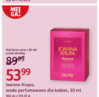 Woda perfumowana Joanna krupa secret sense promocja w Rossmann