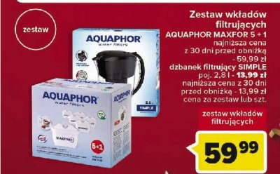 Dzbanek filtrujący simple 2.8 l czarny Aquaphor promocja
