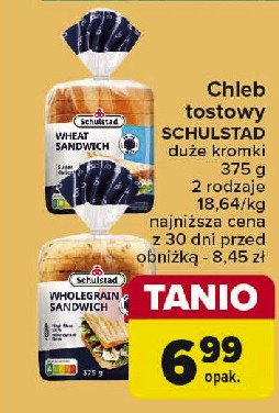 Chleb tostowy pszenny Schulstad promocja