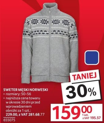 Sweter męski norweski promocja w Selgros