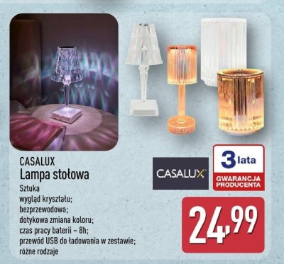Lampa stołowa z białym kloszem Platinet promocja w Aldi