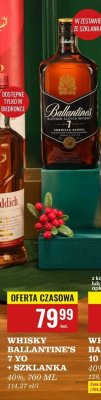 Whisky Ballantine's 7 YO + szklanka 40%, 700 ml promocja w Biedronka