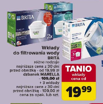 Zestaw dzbanek marella xl + 3 wkłady pure performance biały Brita classic promocja