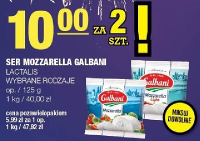 Ser Mozzarella Galbani Lactalis wybrane rodzaje promocja w SPAR